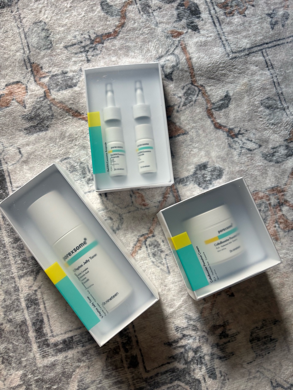 NEW Dr. Nineteen Porexsome Skincare Set - Toner, Ampoule & Cream K-Beauty